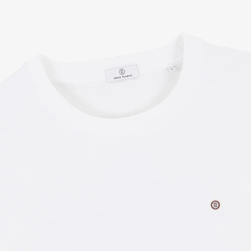 T-shirt manches courtes coton blanc Biarritz Cerises Théo
