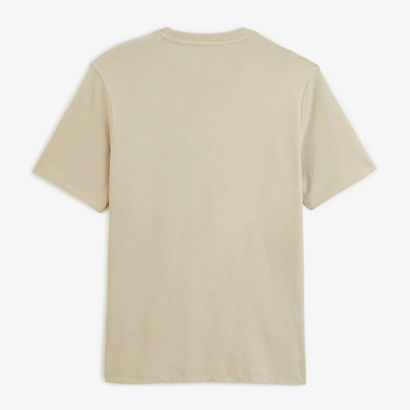 T-shirt manches courtes col rond 100% coton beige Théo