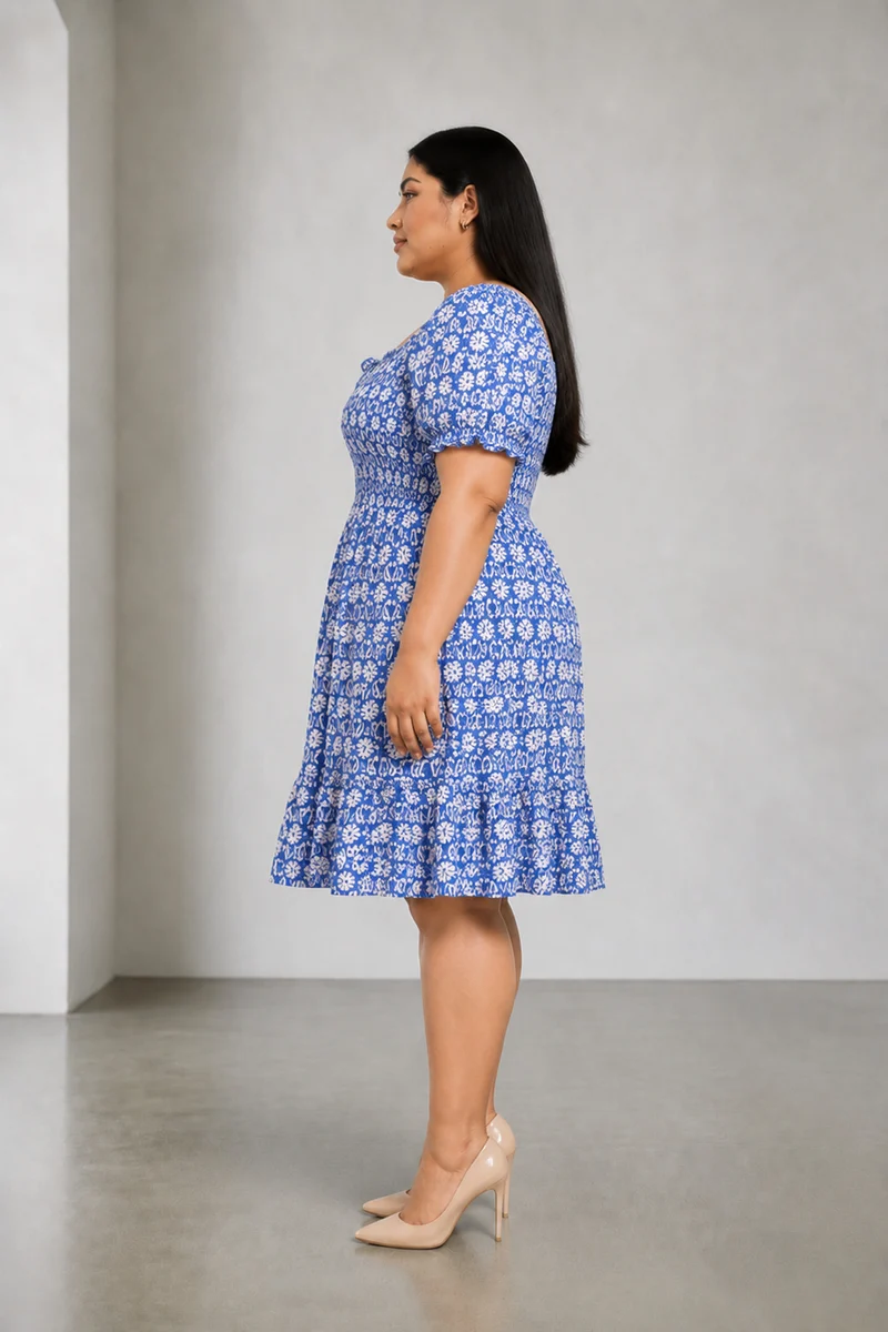 Nore|Cotton Tiered Smocking Dress