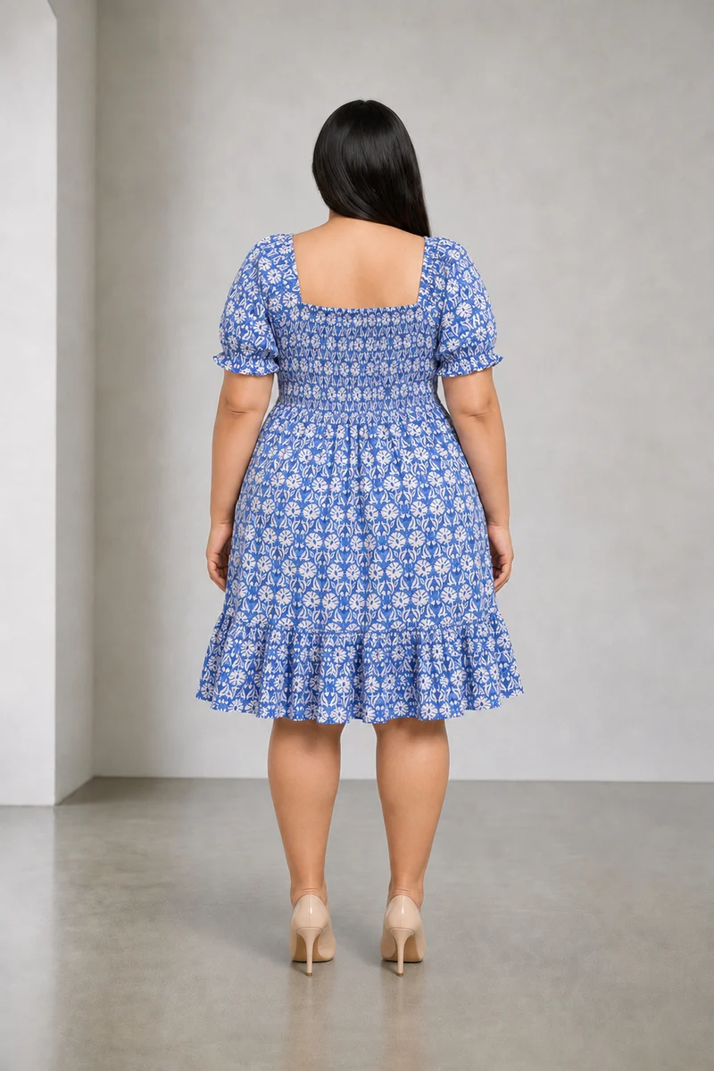 Nore|Cotton Tiered Smocking Dress