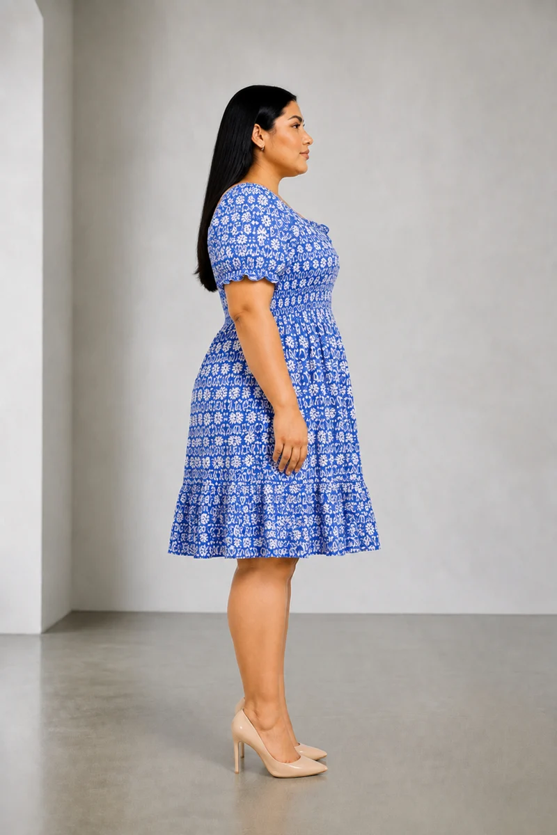 Nore|Cotton Tiered Smocking Dress