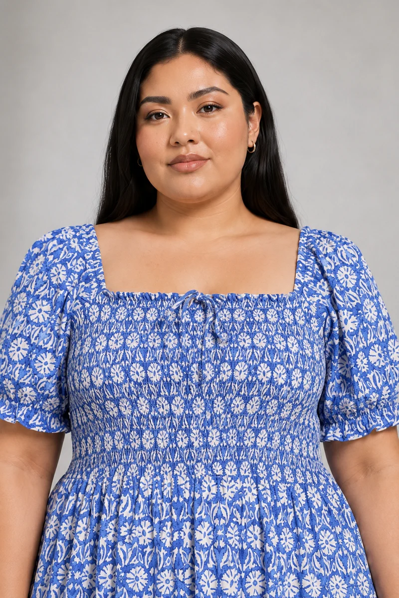 Nore|Cotton Tiered Smocking Dress