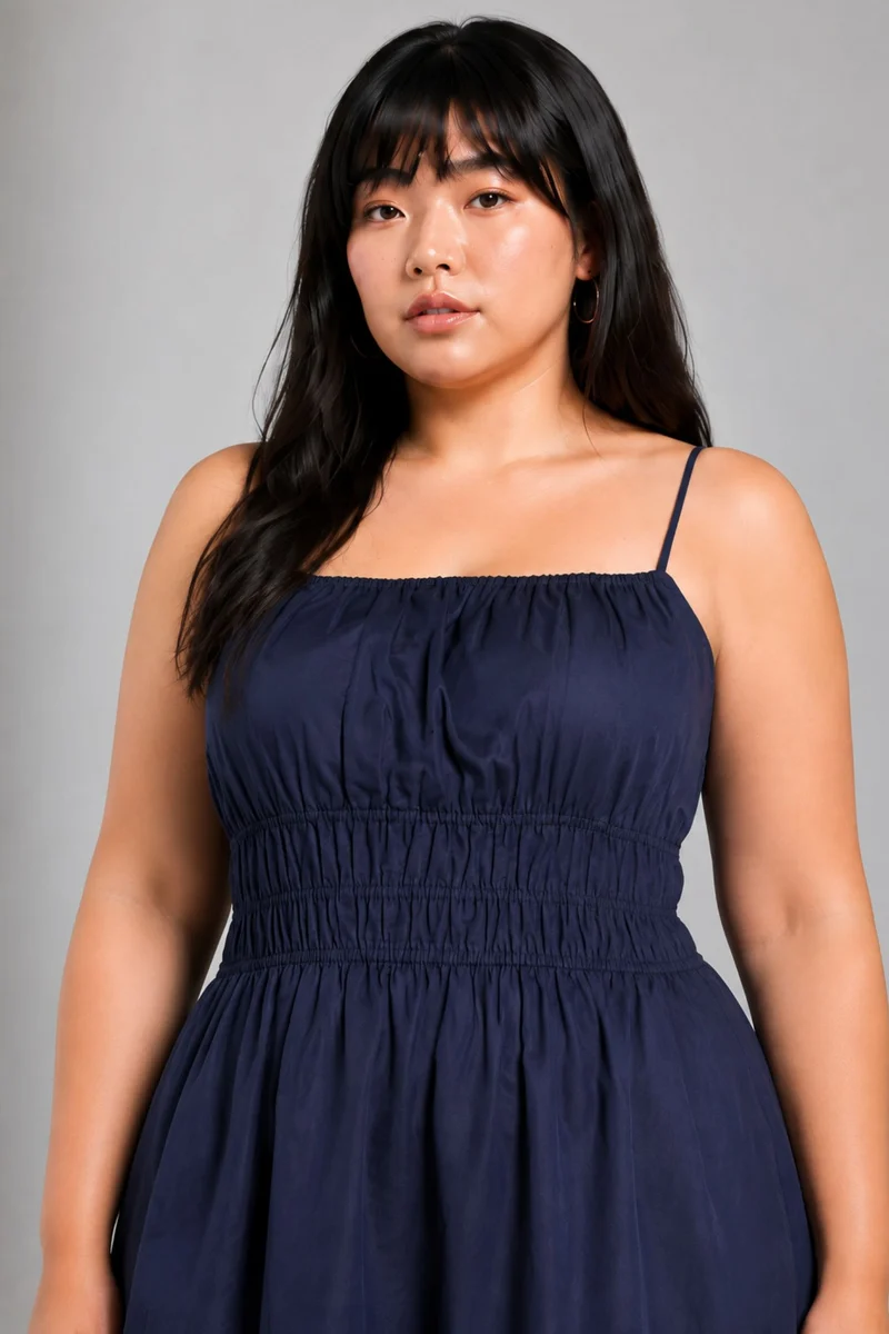 Dovra|Cotton Fit And Flare Midi Dress