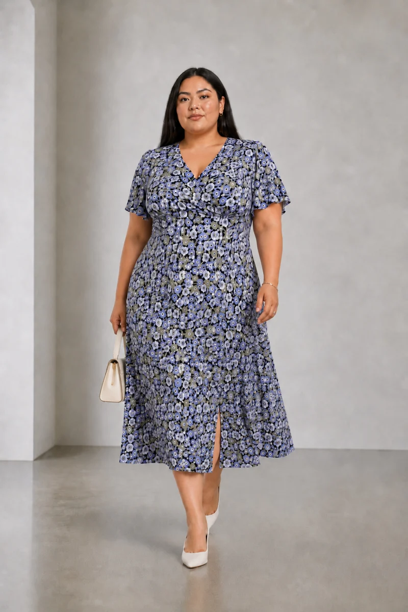 Lunet|Midi Dress With Slit