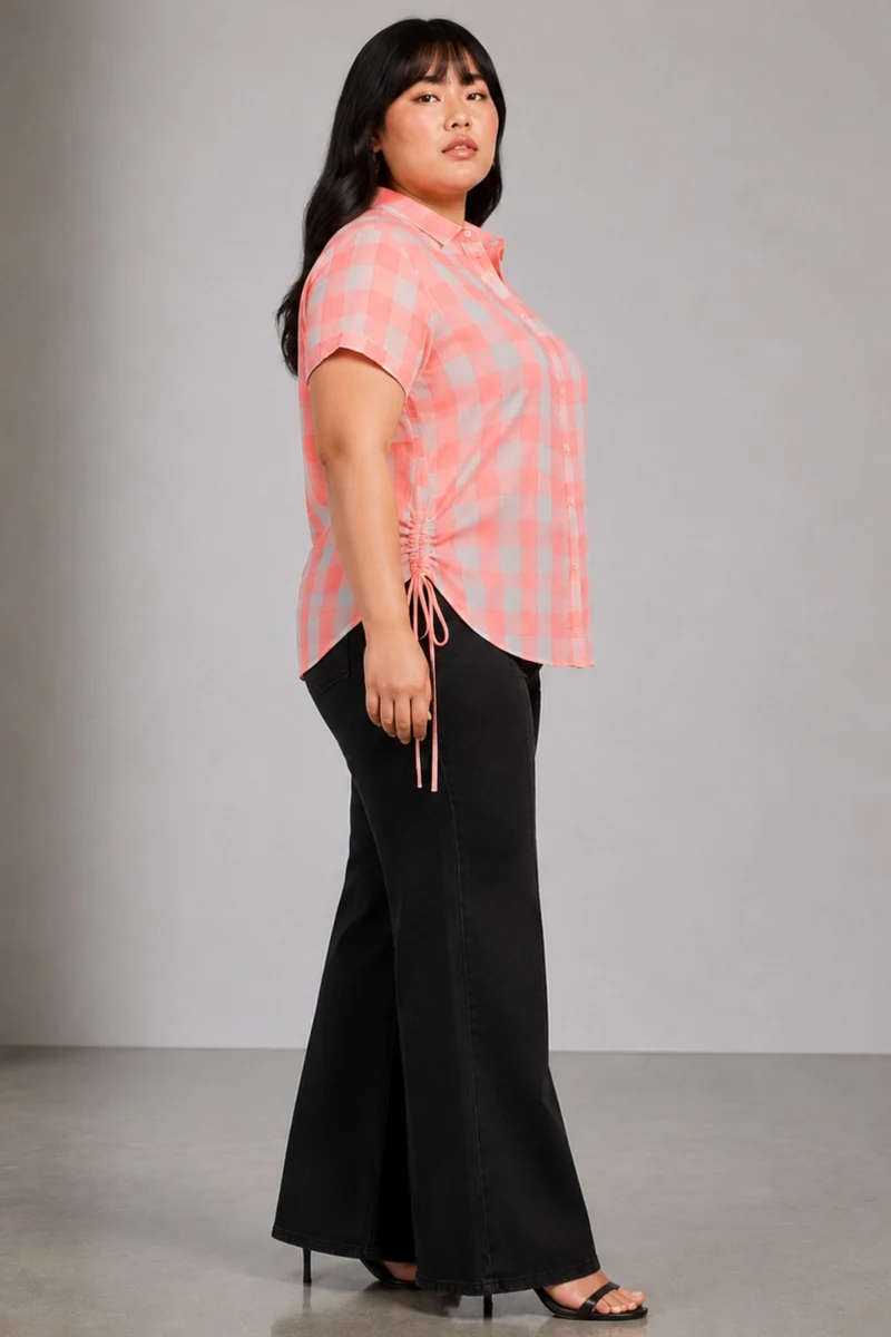 Pivo|Viscose Shirt With Side Tie Up