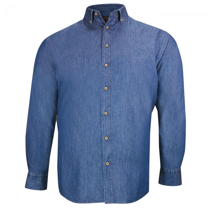 Chemise homme grande taille en jean coupe droite DENIMO Doublissimo