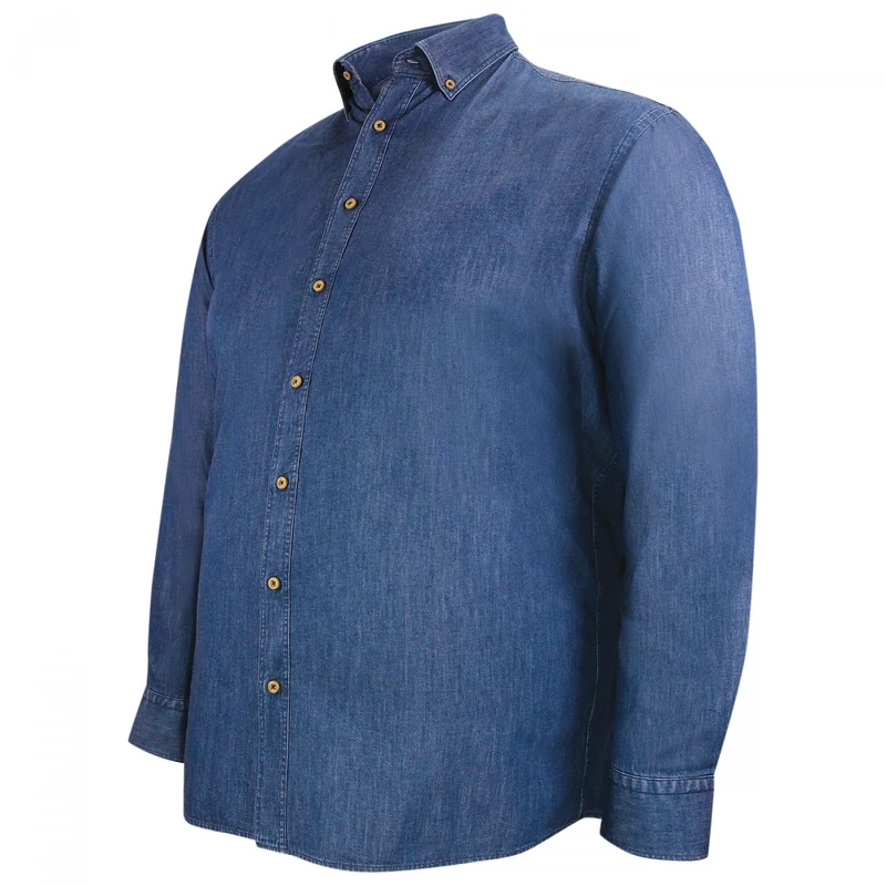 Chemise homme grande taille en jean coupe droite DENIMO Doublissimo
