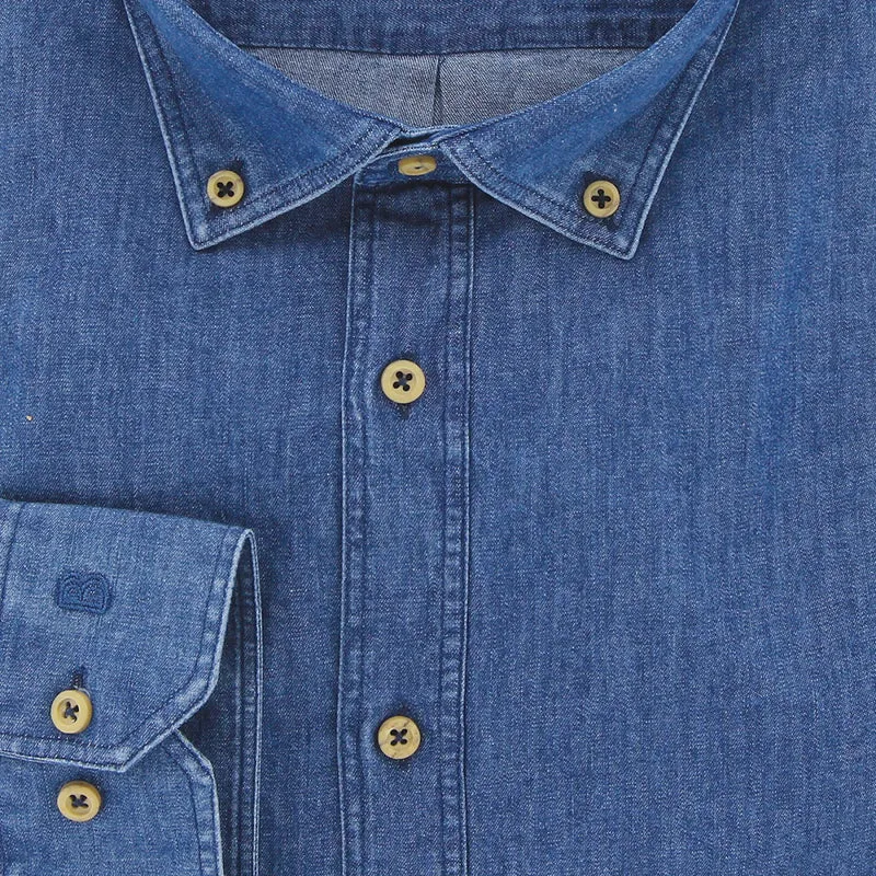 Chemise homme grande taille en jean coupe droite DENIMO Doublissimo