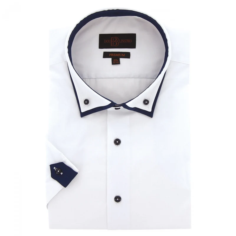Chemise homme grande taille à double col coupe droite CUELITO Doublissimo