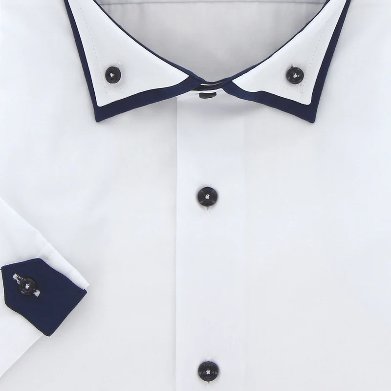 Chemise homme grande taille à double col coupe droite CUELITO Doublissimo