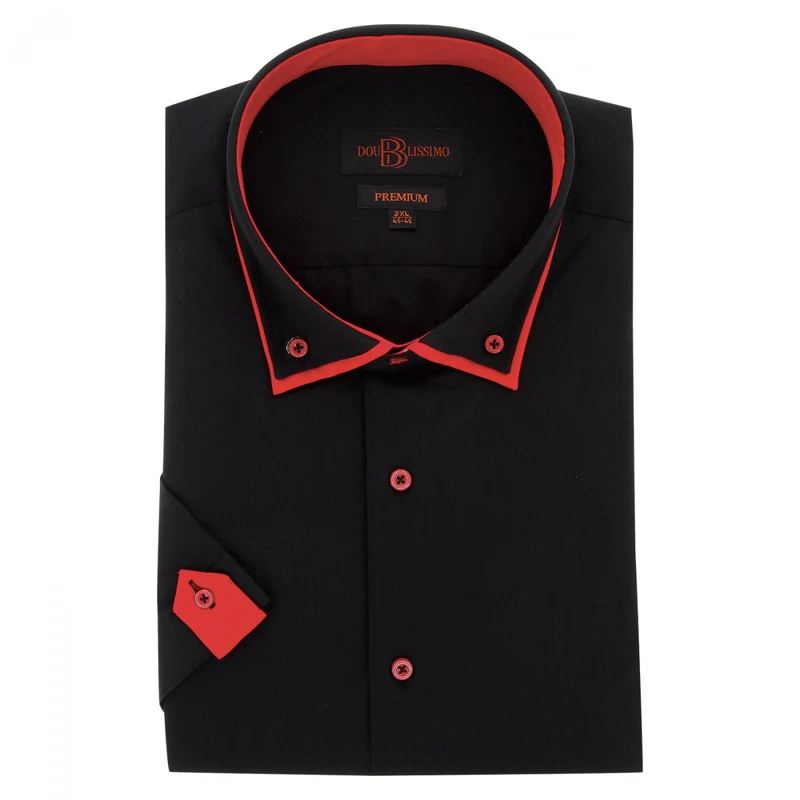 Chemise homme grande taille à double col coupe droite CUELITO Doublissimo
