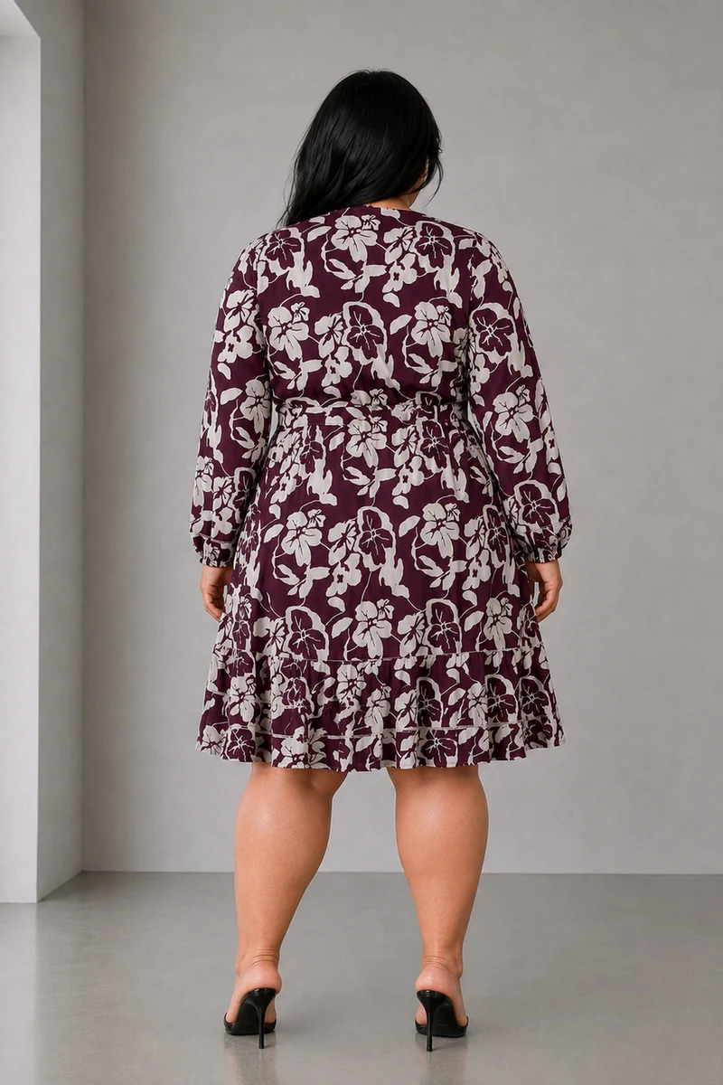 Lune|Cotton Puff Sleeves Mini Dress