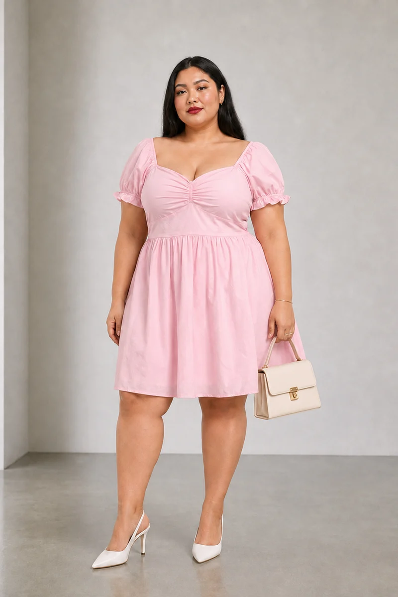 Calyn|Cotton Fit Flare Mini Dress