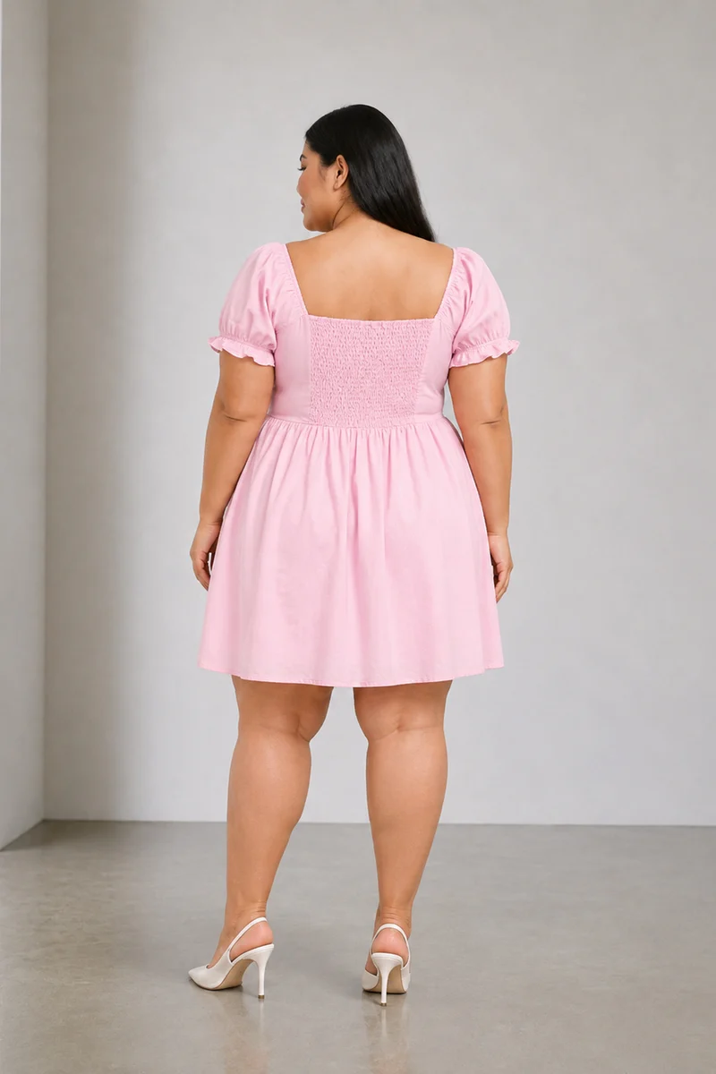 Calyn|Cotton Fit Flare Mini Dress