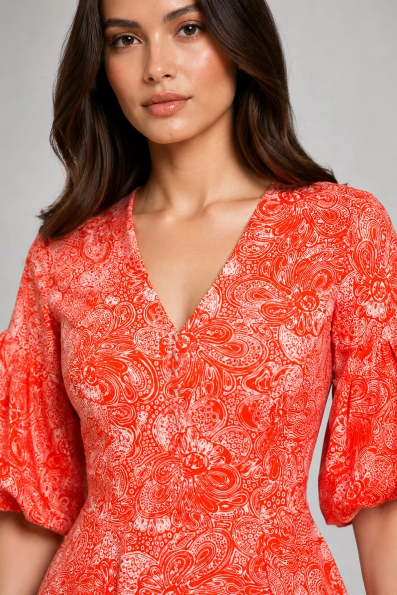 Pavo|Cinched Waist Cotton Mini Dress