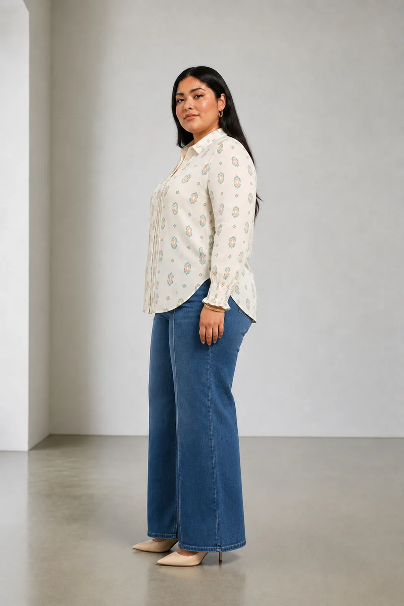 Mistral|Cotton Lace Detail Classic Shirt