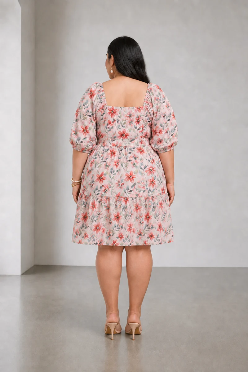 Viole|Viscose Fit And Flare Mini Dress