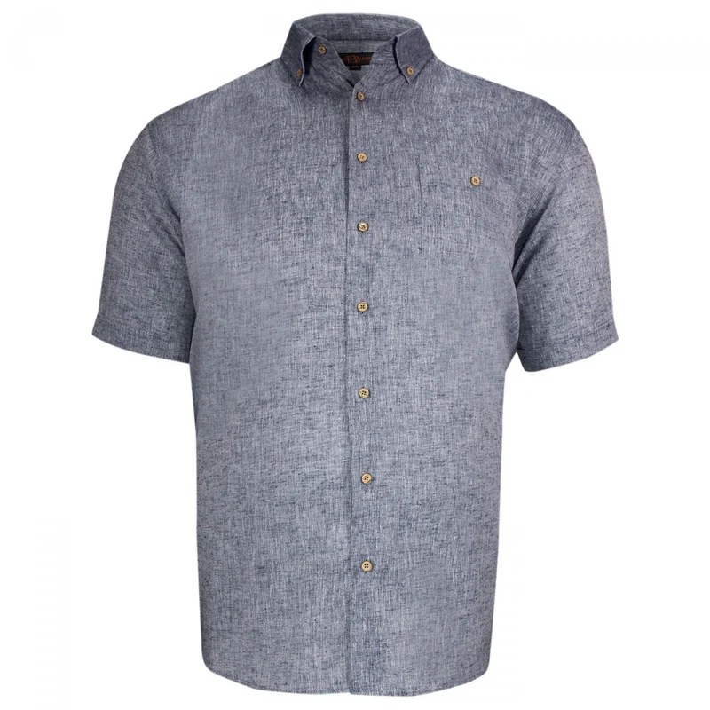 Chemise homme grande taille lin et coton coupe droite COTOLINO Doublissimo