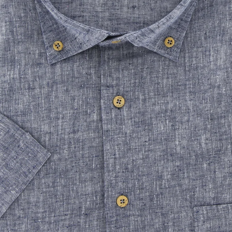 Chemise homme grande taille lin et coton coupe droite COTOLINO Doublissimo