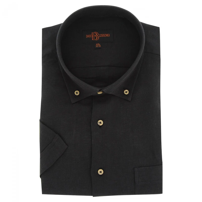 Chemise homme grande taille lin et coton coupe droite COTOLINO Doublissimo