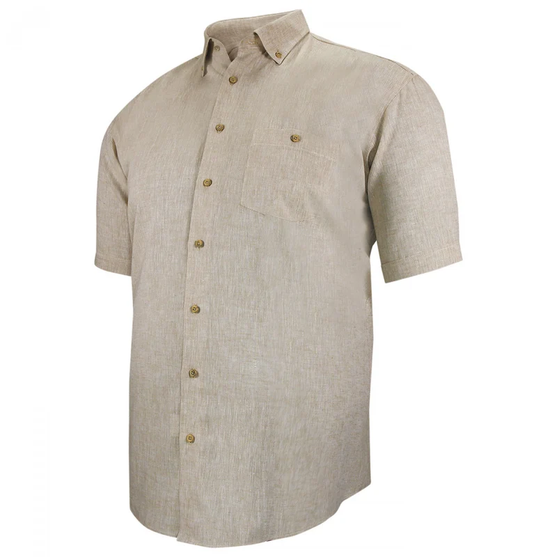 Chemise homme grande taille lin et coton coupe droite COTOLINO Doublissimo