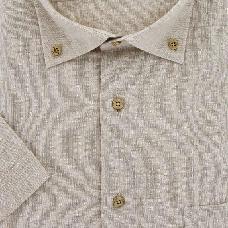 Chemise homme grande taille lin et coton coupe droite COTOLINO Doublissimo