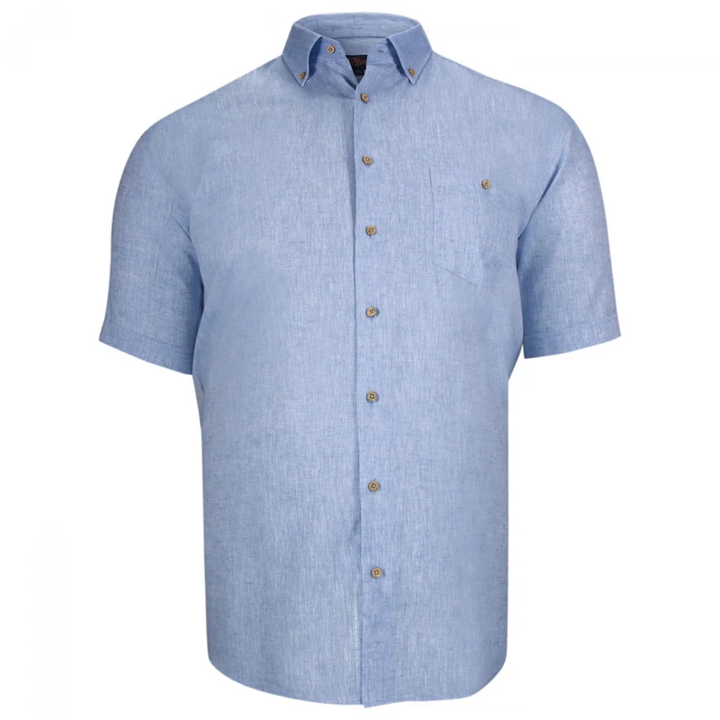 Chemise homme grande taille lin et coton coupe droite COTOLINO Doublissimo