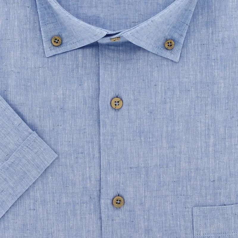Chemise homme grande taille lin et coton coupe droite COTOLINO Doublissimo