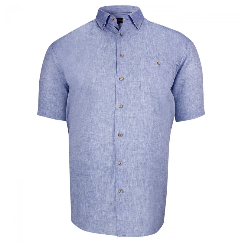 Chemise homme grande taille lin et coton coupe droite COTOLINO Doublissimo