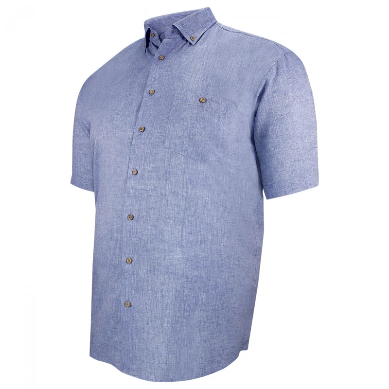 Chemise homme grande taille lin et coton coupe droite COTOLINO Doublissimo