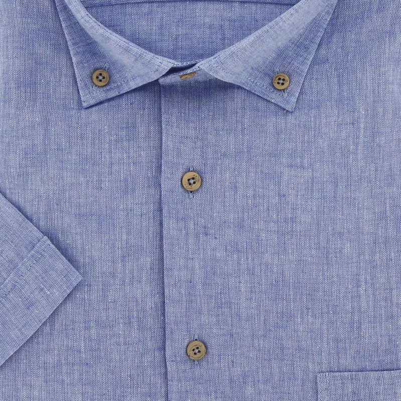 Chemise homme grande taille lin et coton coupe droite COTOLINO Doublissimo