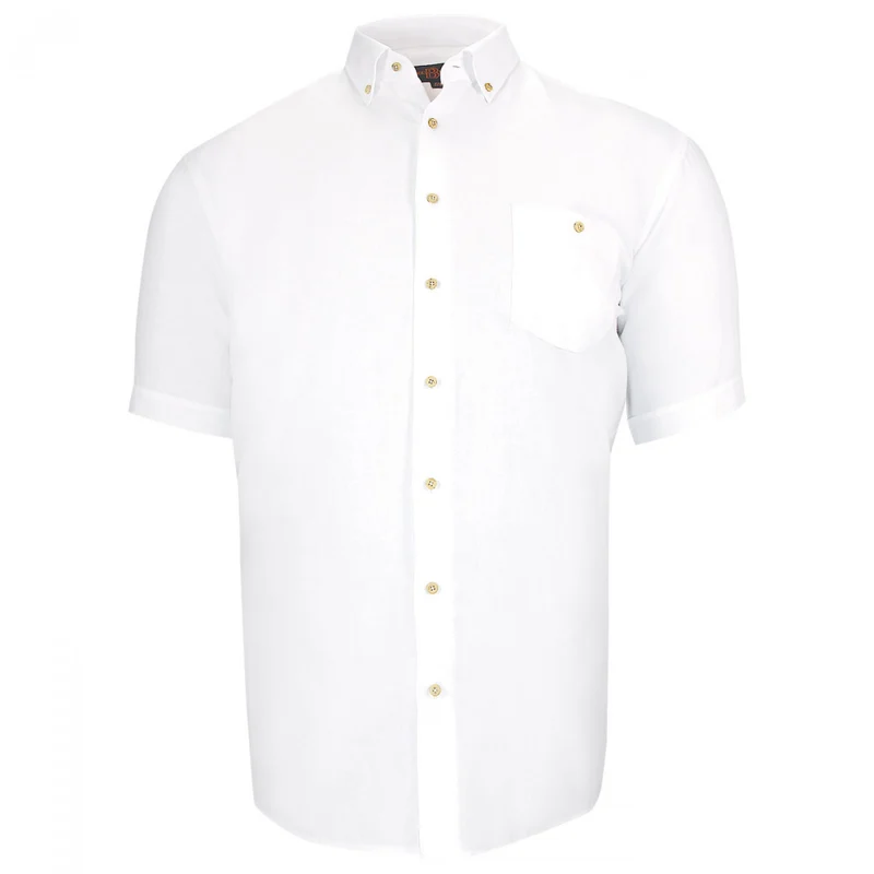 Chemise homme grande taille lin et coton coupe droite COTOLINO Doublissimo