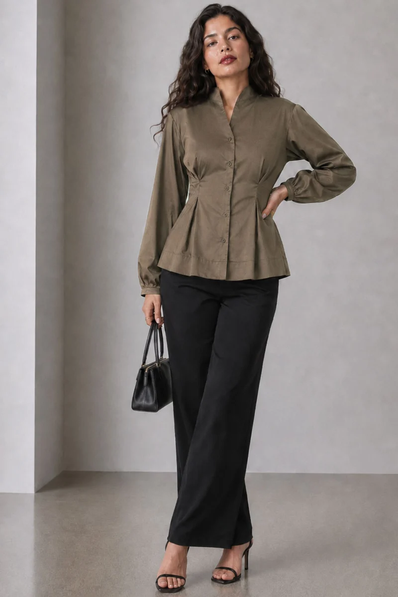 Selwyn|Cotton Extended Vneck Waist Top