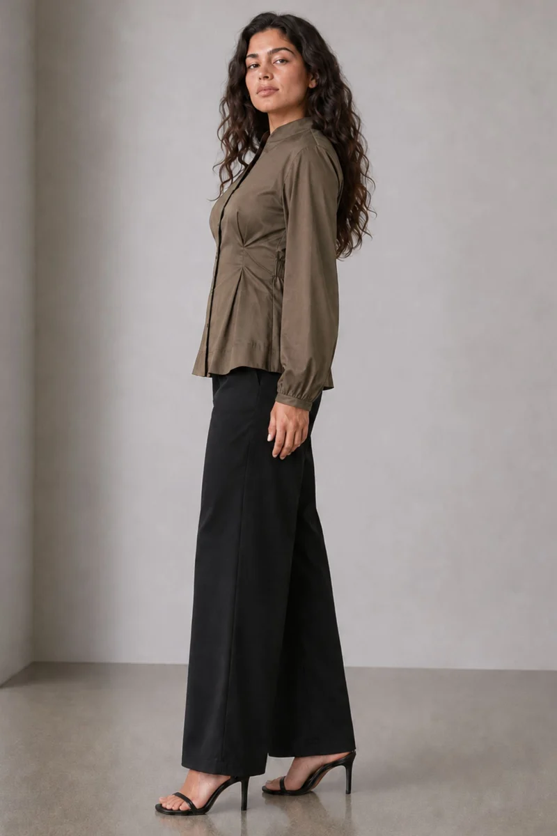 Selwyn|Cotton Extended Vneck Waist Top