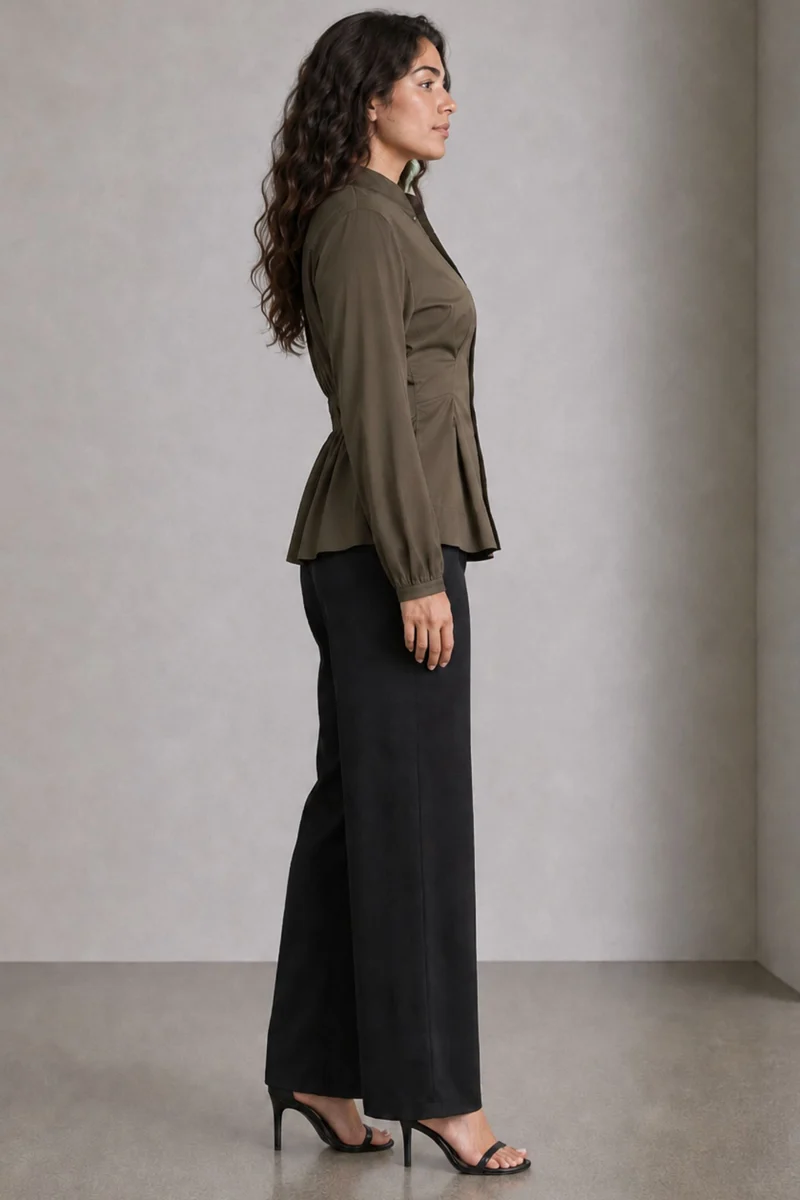 Selwyn|Cotton Extended Vneck Waist Top