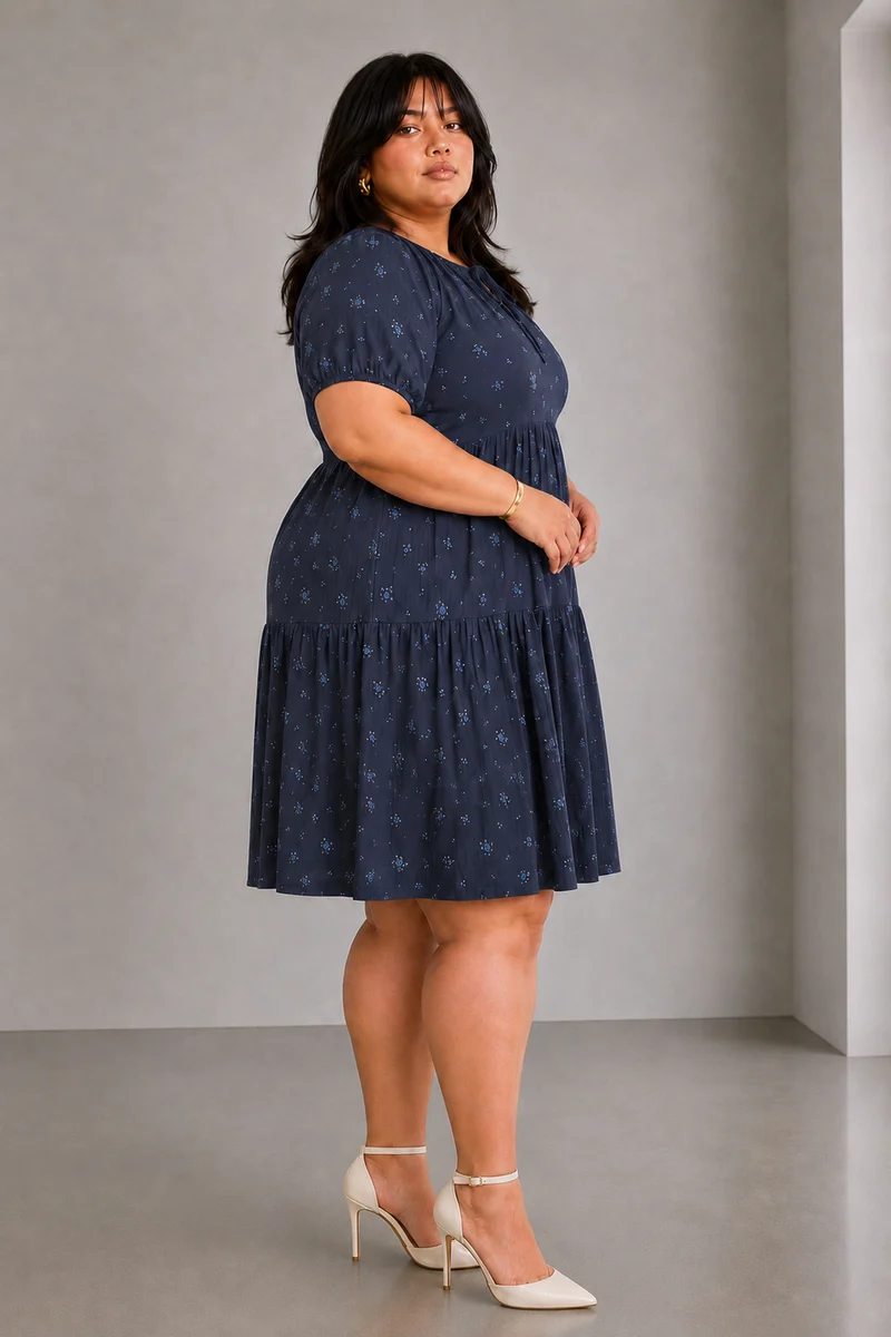 Tivin|Cotton Tiered Mini Dress