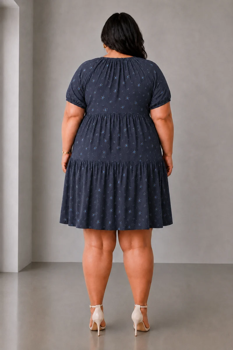 Tivin|Cotton Tiered Mini Dress