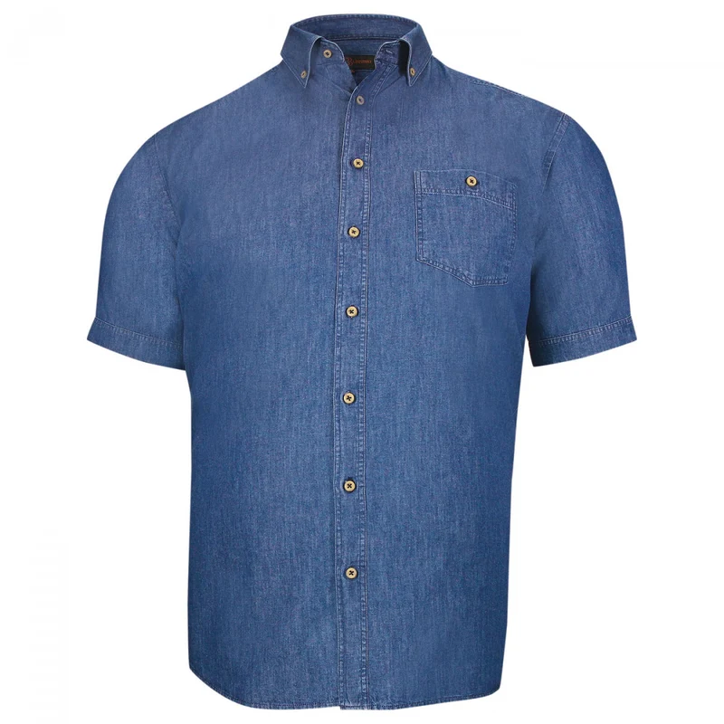 Chemisette homme grande taille en jean coupe droite DENIMETO Doublissimo