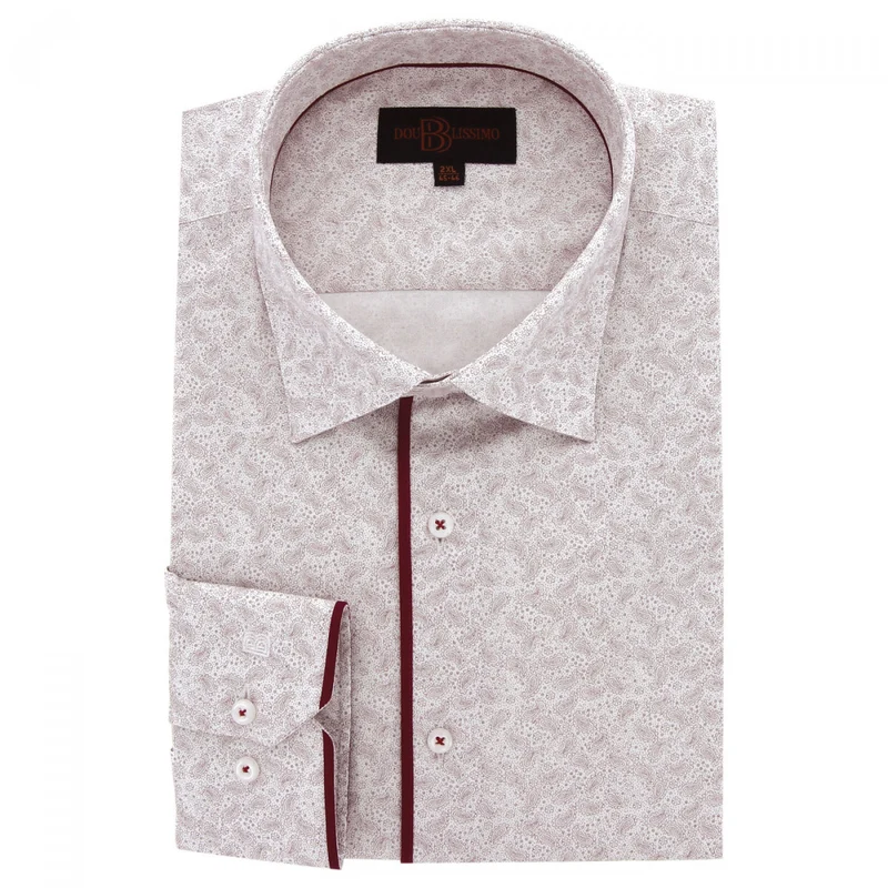 Chemise homme grande taille tissu imprimé coupe droite PAISLO Doublissimo