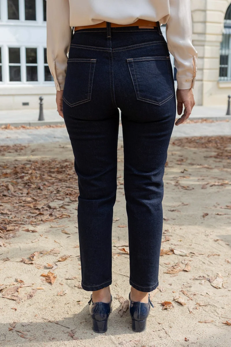 Mom jean Alice - bleu brut