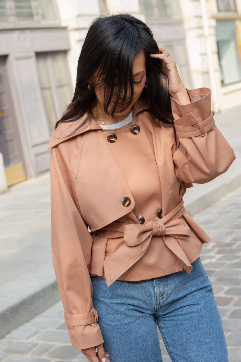 Trench Patricia - vieux rose
