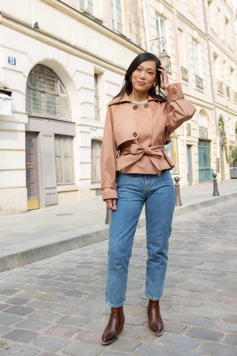 Trench Patricia - vieux rose