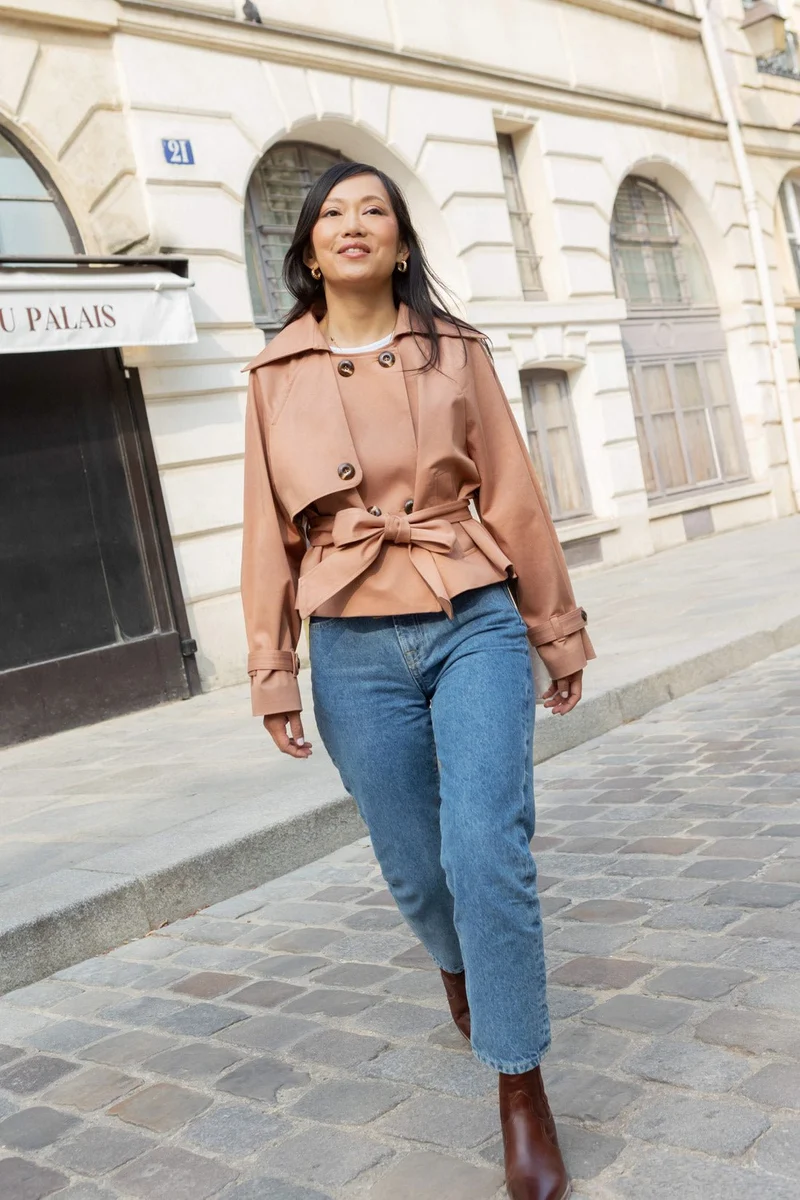 Trench Patricia - vieux rose