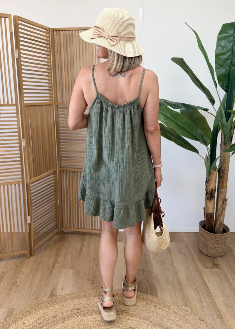 Robe Florie kaki