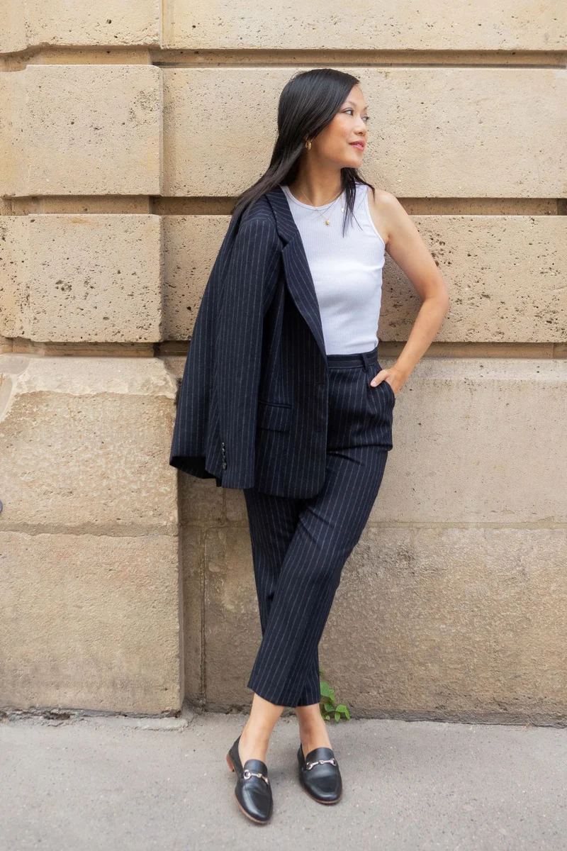 Veste Rosalind - marine rayures tennis