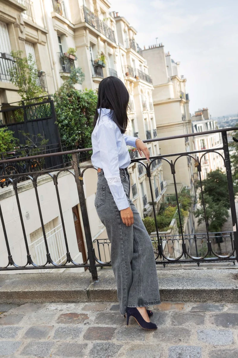 Jean wide Audrey - gris