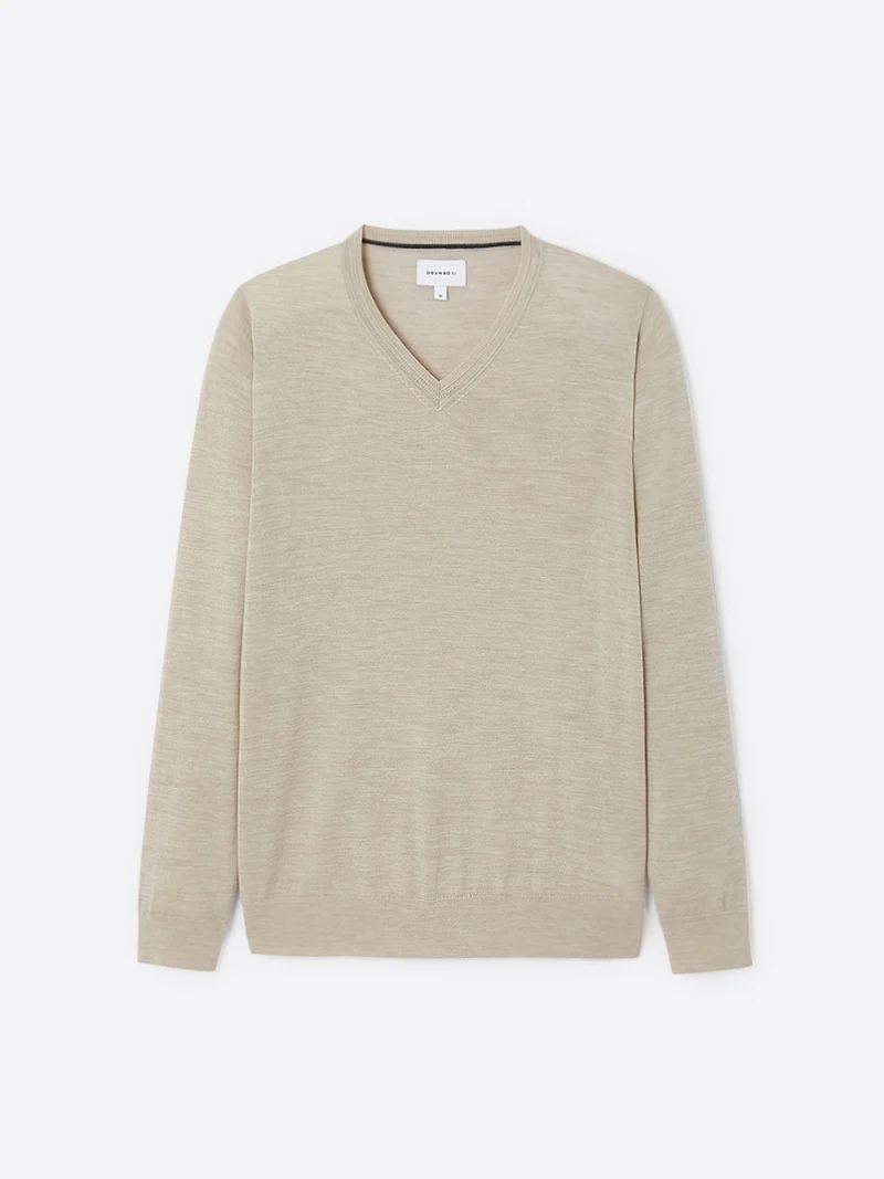 Pull col V en laine Mérinos