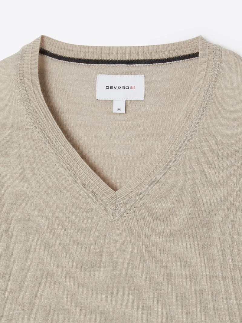 Pull col V en laine Mérinos