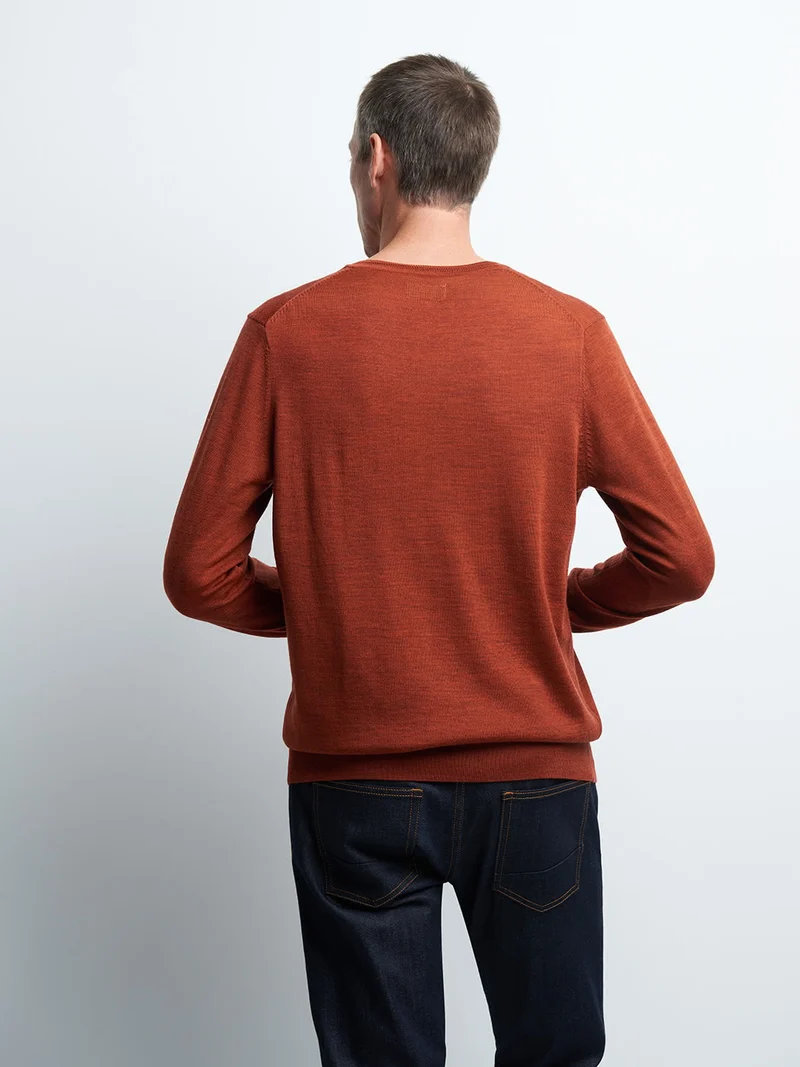 Pull col V en Laine Mérinos