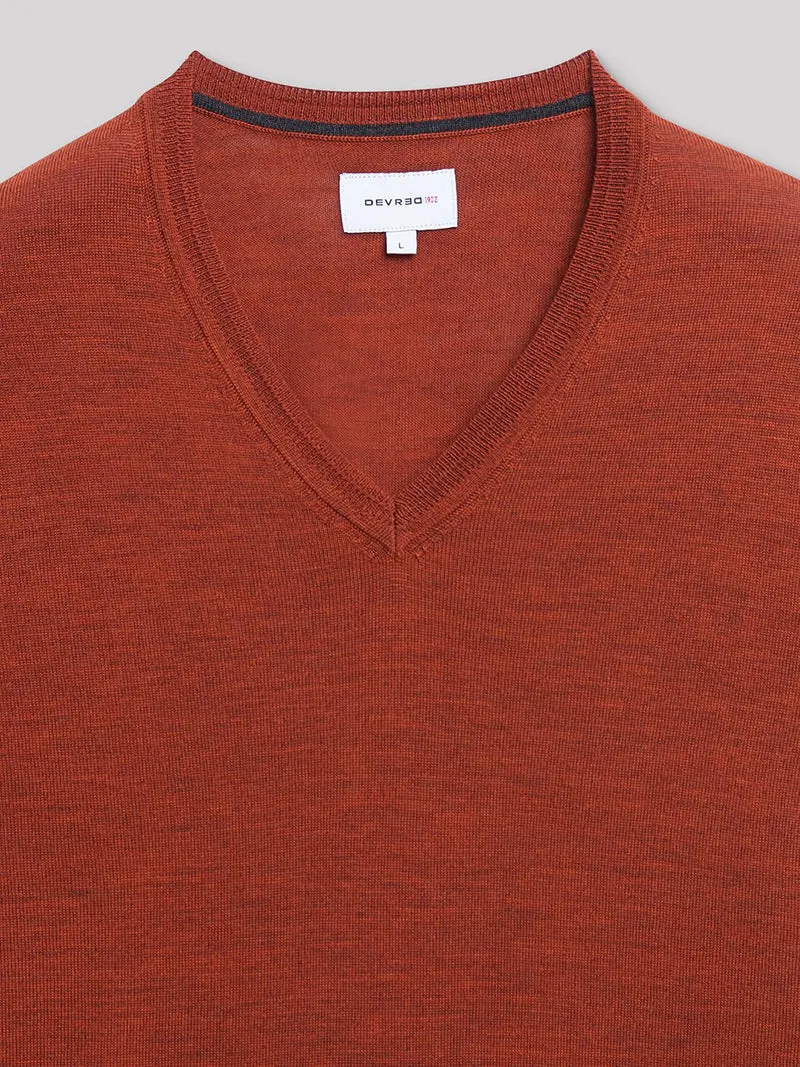 Pull col V en Laine Mérinos